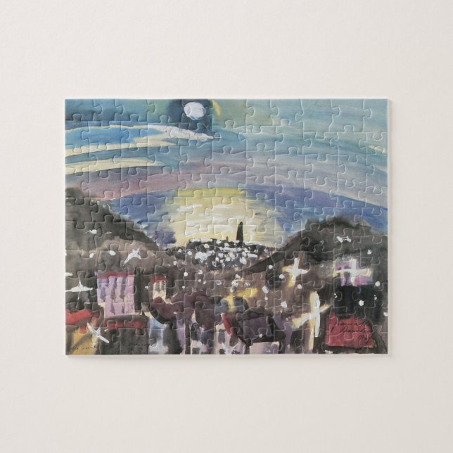 Puzzle Barcelone la nuit par Walter Gramatte (Horizontal)