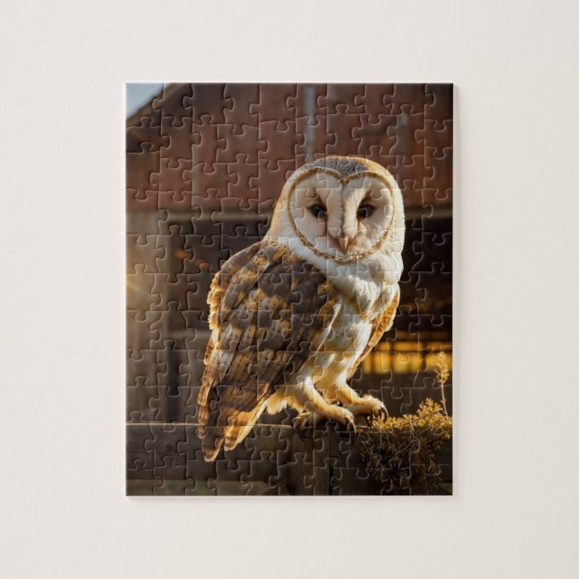 Puzzle Barn Owl (Vertical)