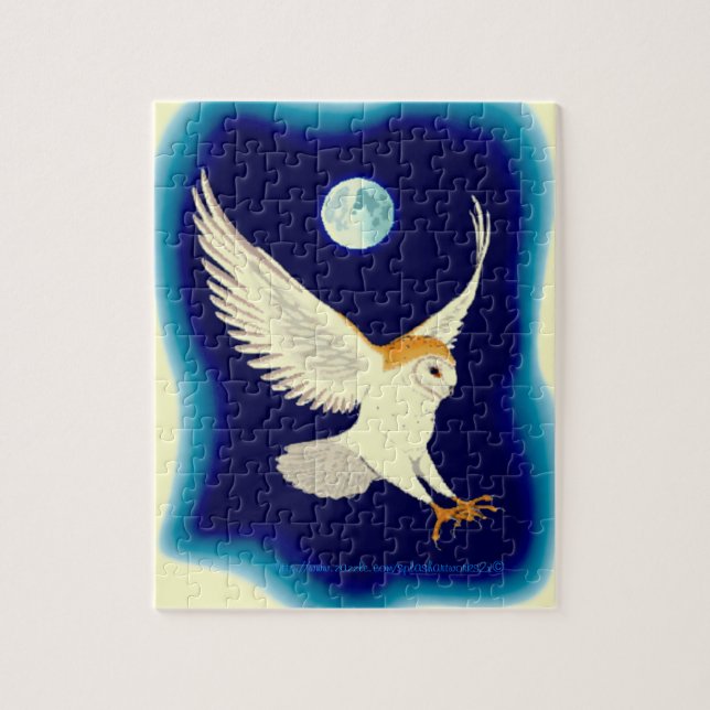 Puzzle "Barn Owl in Swoop" (Vertical)