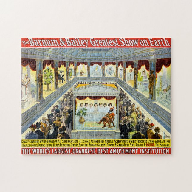 Puzzle Barnum and Bailey - Illusions surnaturelles, 1898 (Horizontal)