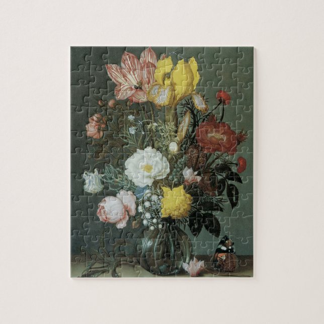 Puzzle Baroque Ancien, Bouquet de Fleurs dans un Vase en  (Vertical)