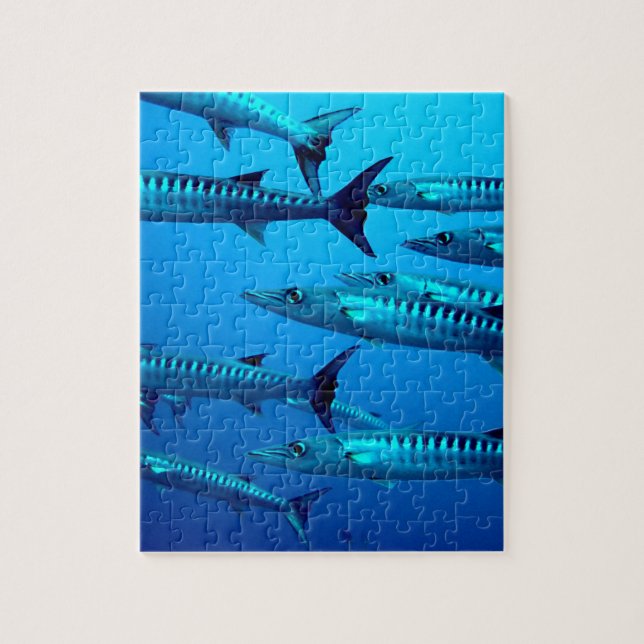 Puzzle barracuda plongée mer profonde océan eau tropicale (Vertical)