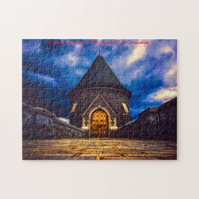 Puzzle Barrage de Saville Connecticut.Joyeux Noël (Horizontal)