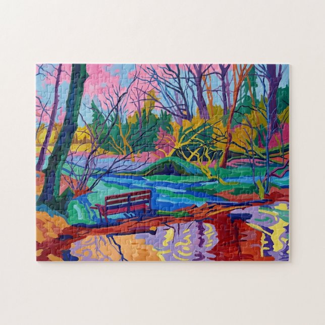 Puzzle Barrage de Willow Hall Sowerby Bridge Art Fauviste (Horizontal)
