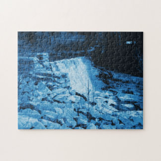 Puzzle Barrage Marbre blanc En Art Imaginaire Bleu