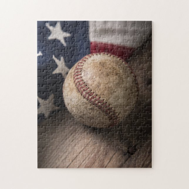 Puzzle Base-ball et drapeau (Vertical)