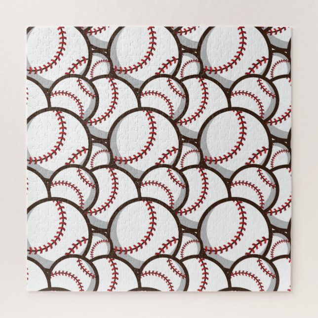 Puzzle Baseball : Classique Motif sans couture (Vertical)