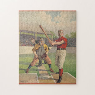 Puzzle Baseball d'Amérique vintage 1895