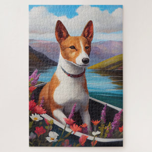 Puzzle Basenji sur une pagaie : Une aventure pittoresque