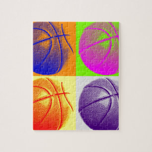 Puzzle Basket-ball d'art de bruit de 4 couleurs