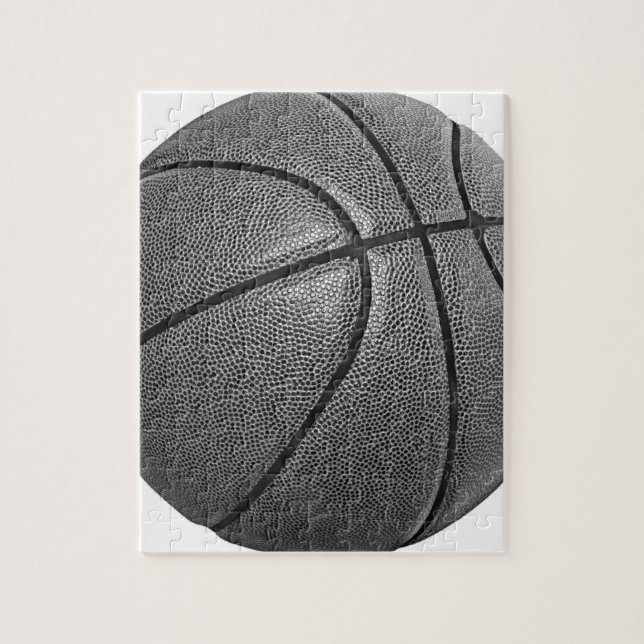 Puzzle Basket-ball en niveaux de gris (Vertical)