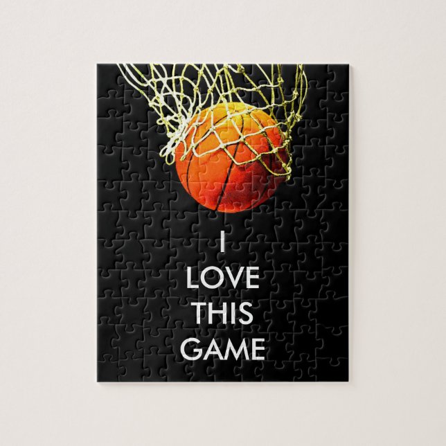 Puzzle Basket-ball Illustration Peinture Art Sports (Vertical)