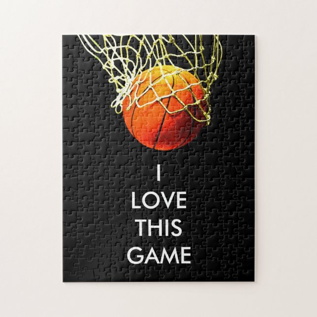 Puzzle Basket-ball Illustration Peinture Art Sports (Vertical)