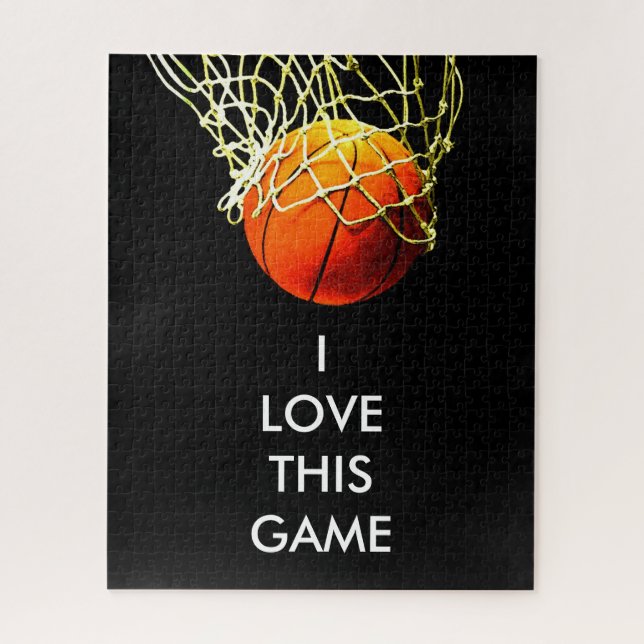 Puzzle Basket-ball Illustration Peinture Art Sports (Vertical)