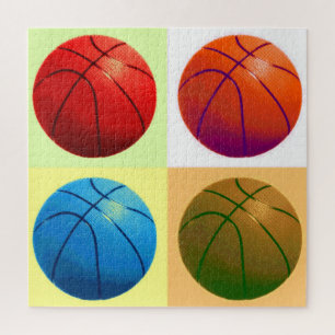 Puzzle Basket-ball Illustration Peinture Pop Art Sports