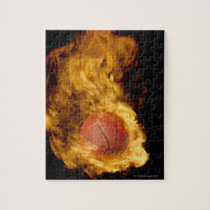 Puzzle Basket-ball sur le feu (composé numérique)