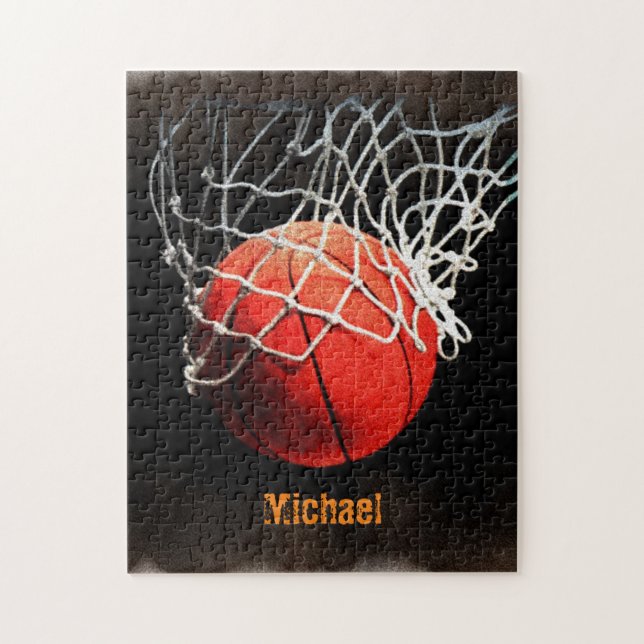 Puzzle Basket-ball Votre nom (Vertical)