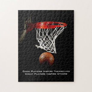 Puzzle Basketball Inspirational Quote Inspire Players