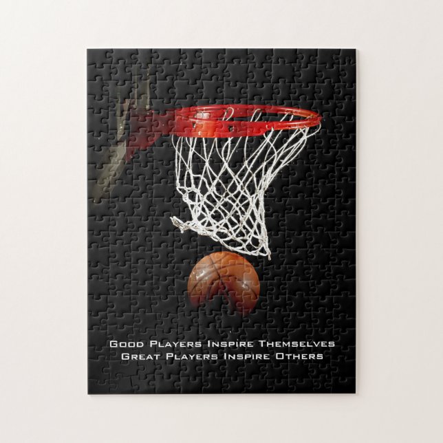 Puzzle Basketball Inspirational Quote Inspire Players (Vertical)