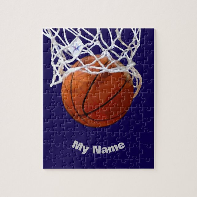 Puzzle Basketball Your Name (Vertical)