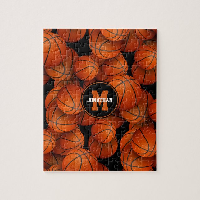 Puzzle Basketballs motifs filles personnalisées (Vertical)