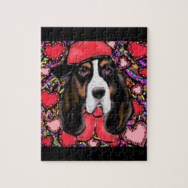 Puzzle Basset Hound (Vertical)
