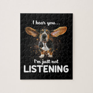 Puzzle basset hound i hear you not listening