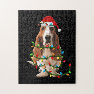 Puzzle basset hound noël drôle basset hound chien amour