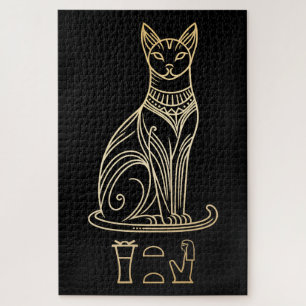 Puzzle Bastet, déesse égyptienne des chats. Nom dans les 