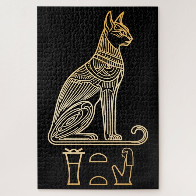 Puzzle Bastet, déesse égyptienne des chats. Nom dans les  (Vertical)