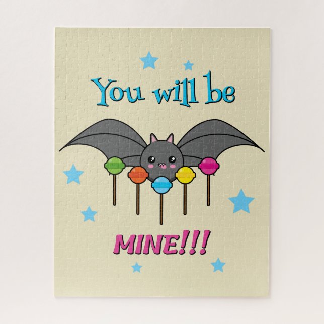 Puzzle Bat Craving Lollipops (Vertical)