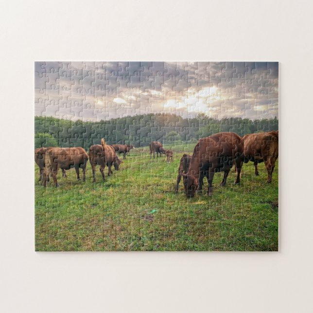 Puzzle Bataille Au Bord De L'Étang Au Coucher Du Soleil (Horizontal)