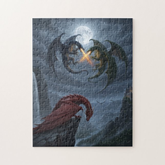 Puzzle Bataille de dragon féroce -  (Vertical)