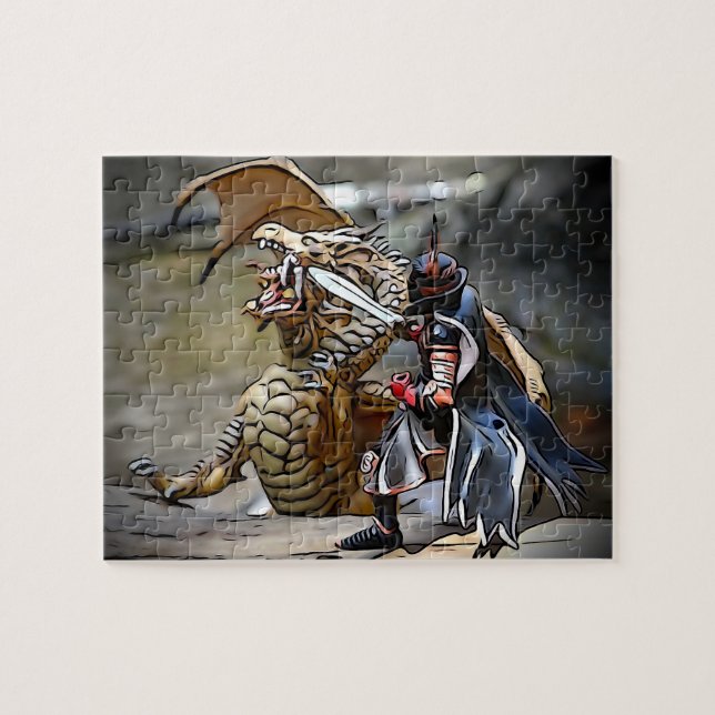 Puzzle Bataille de dragon sur la rivière (Horizontal)