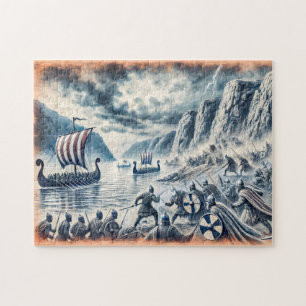 Puzzle Bataille de Stiklestad dans le dessin de calcaire