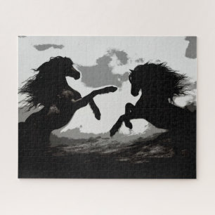 Puzzle Bataille des Chevaux - Art Equin