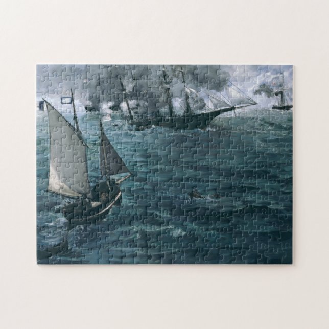 Puzzle Bataille USS Kearsarge et CSS Alabama par Manet (Horizontal)
