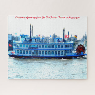Puzzle Bateau à aubes Mississippi.Joyeux Noël