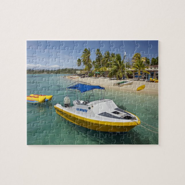 Puzzle Bateau à moteur et bateau en forme de banane (Horizontal)