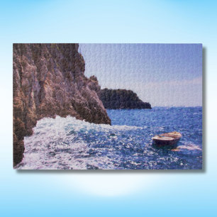 Puzzle Bateau à rames sur la côte d'Amalfi, Italie
