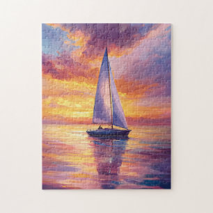 Puzzle Bateau à voile à Sunset Painting