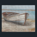 Puzzle Bateau blanchi à la chaux sur la rive<br><div class="desc">Whitewashed Boat I by Ethan Harper.Dispose d'un bateau bien porté reposant sur la rive.</div>