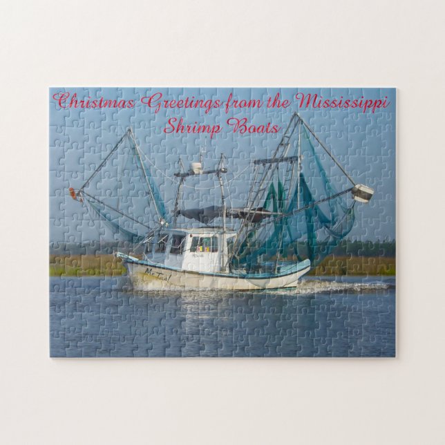 Puzzle Bateau crevettier Mississippi.  (Horizontal)