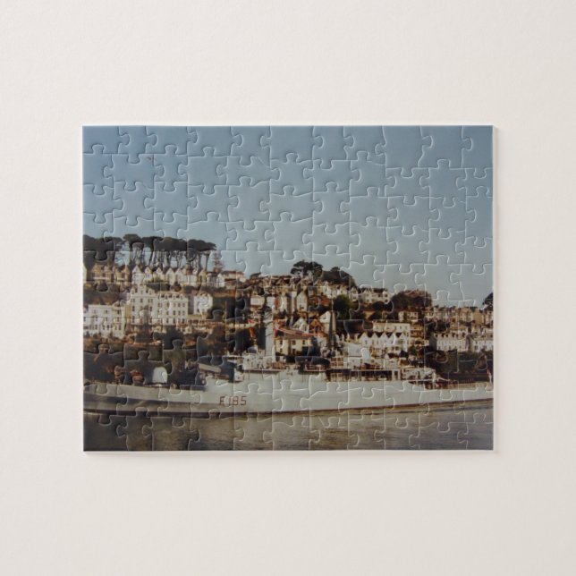 Puzzle Bateau dans le port de Fowey (Horizontal)
