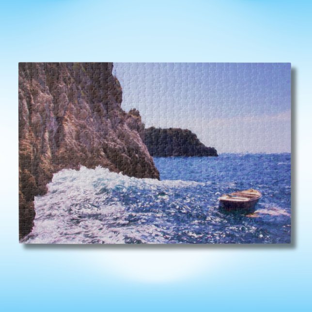 Puzzle Bateau De Ligne Sur La Côte Amalfi, Italie (Créateur téléchargé)