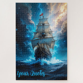 Puzzle Bateau de navigation fantastique épique tempête oc