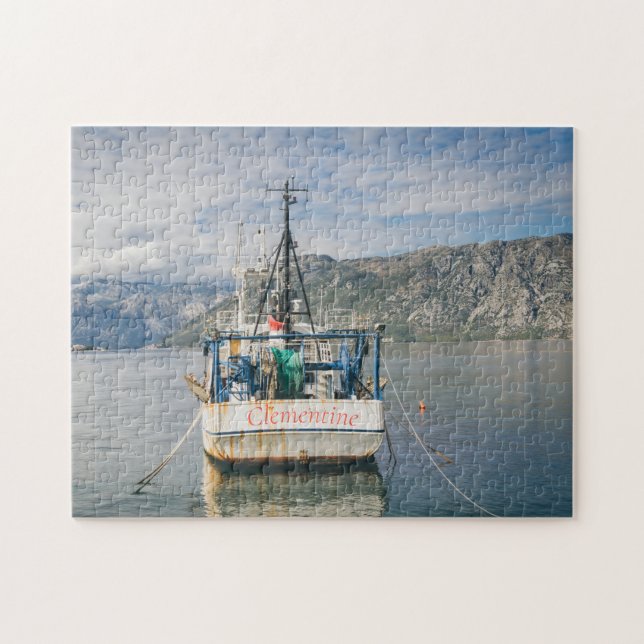 Puzzle Bateau de pêche à la baie pittoresque (Horizontal)