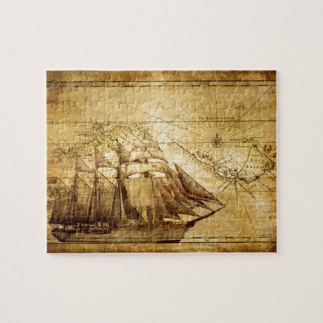 Puzzle bateau de pirate (Horizontal)