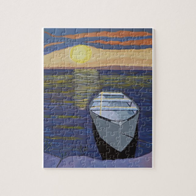 Puzzle Bateau de Shore Canvas Art (Vertical)