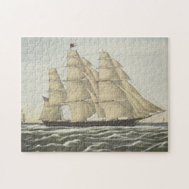 Puzzle Bateau de tondeuse, nuage volant (Horizontal)
